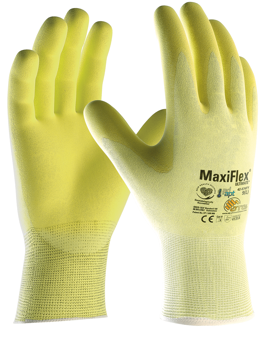 ATG Maxiflex Ultimate Yellow Gloves