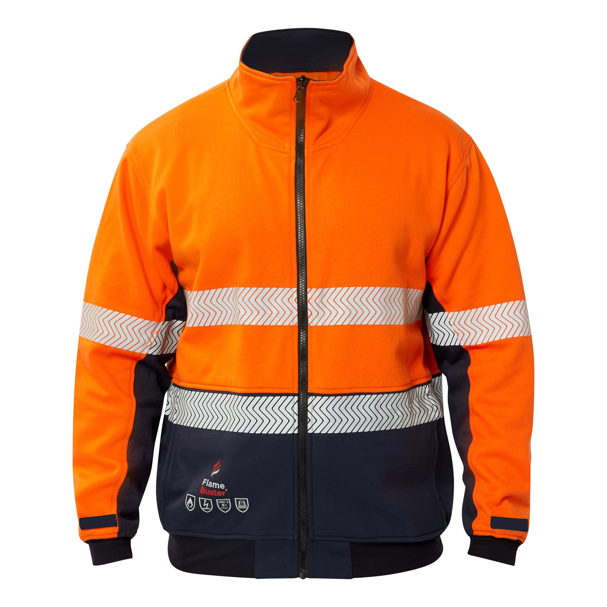 Flamebuster Fr Hi Vis Segmented Reflective Fleece (Navy/Orange)