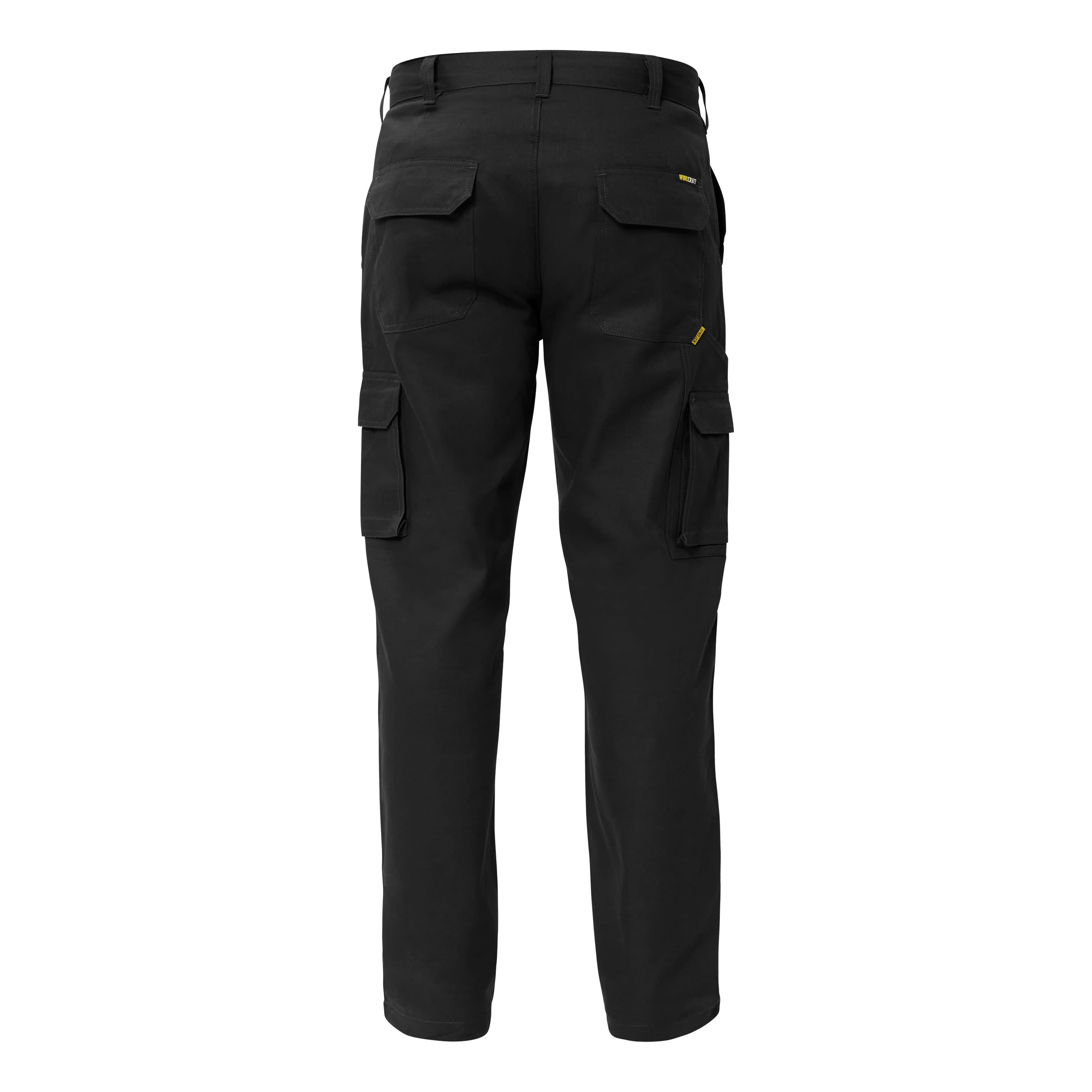 Workcraft Mid-Weight Cargo Cotton Drill Trouser (Black)