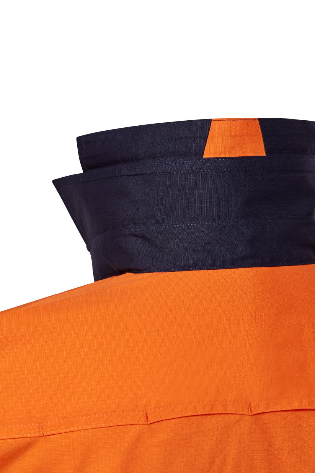 Workcraft Hi Vis Short Sleeve Vented Ripstop Shirt (Navy/Yellow)