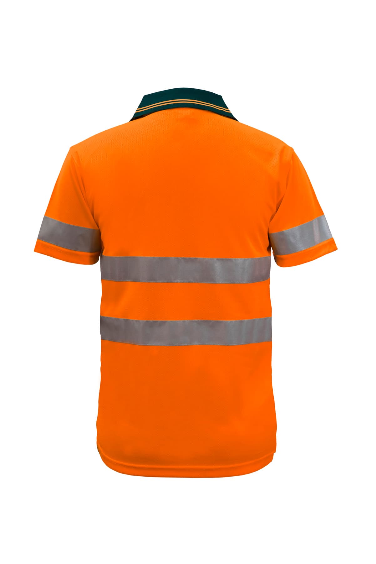 Workcraft Hi Vis Short Sleeve Micromesh Reflective Polo With Pocket (Navy/Orange)