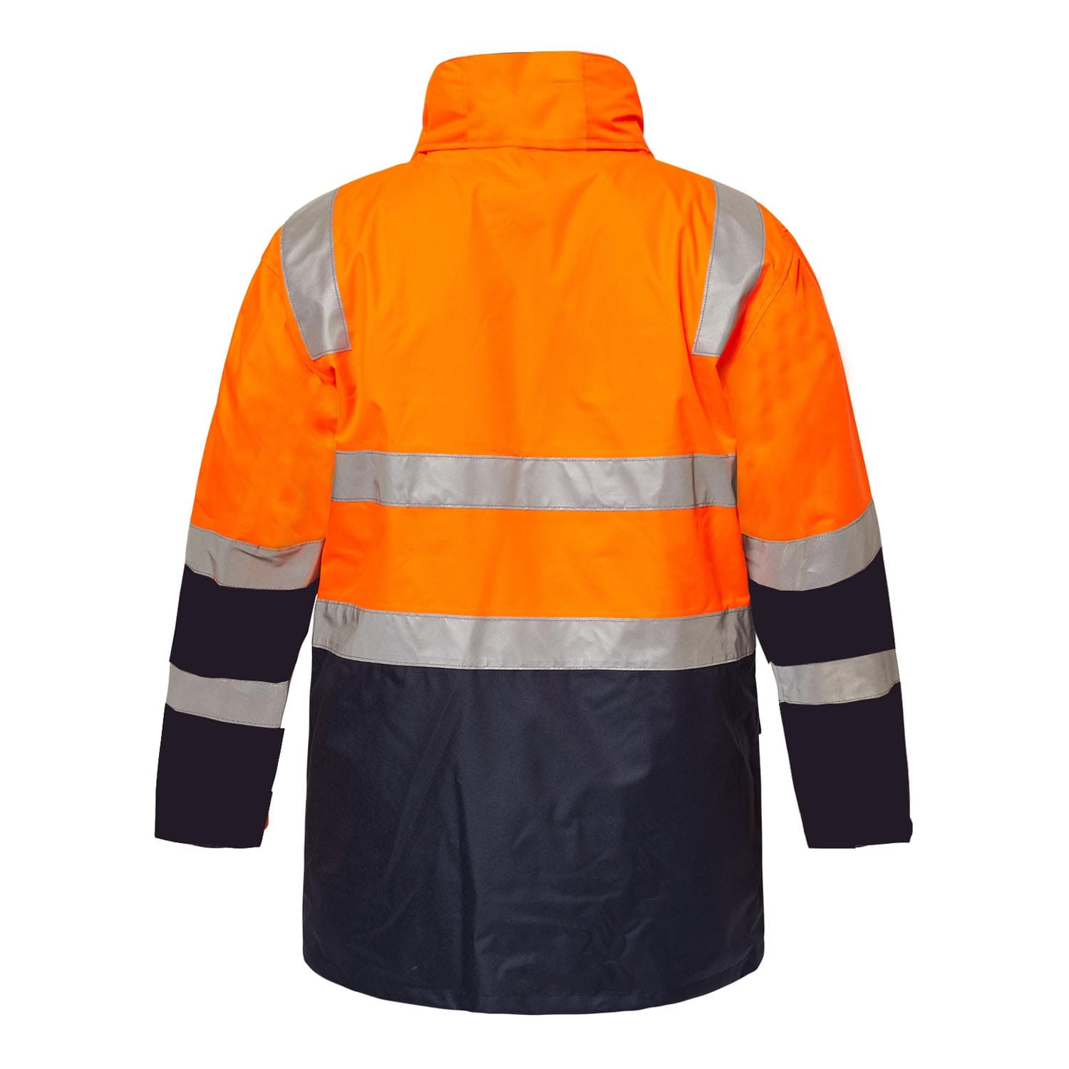 Workcraft Hi Vis 4 In 1 Reflective Jacket (Navy/Orange)