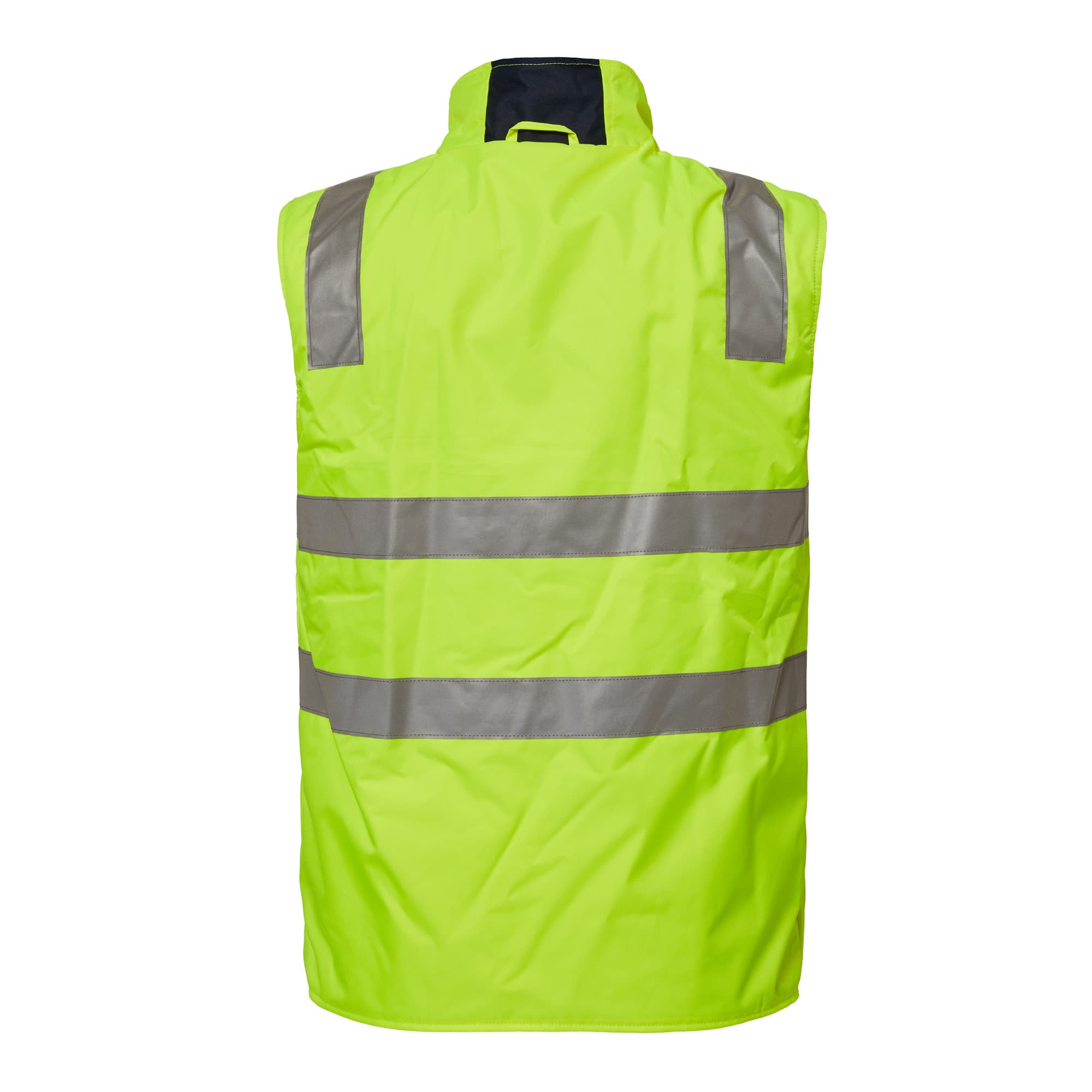 Workcraft Hi Vis Reversible Fleece Reflective Vest (Navy/Yellow)