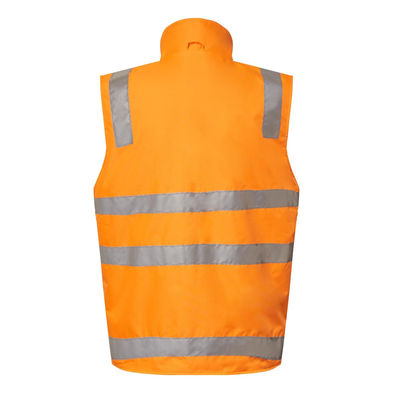 Workcraft Vic Rail Hi Vis Reversible Fleece Reflective Vest (Hi Vis Orange)