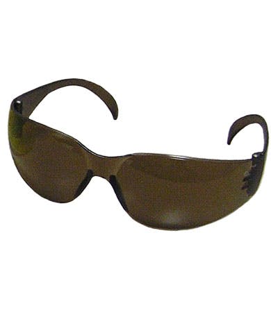 Rimless Safety Glasses with Dark Brown Temple, Dark Brown Lens and Anti-Scratch Coating, Dark Brown (250-01-5504) - OS_0