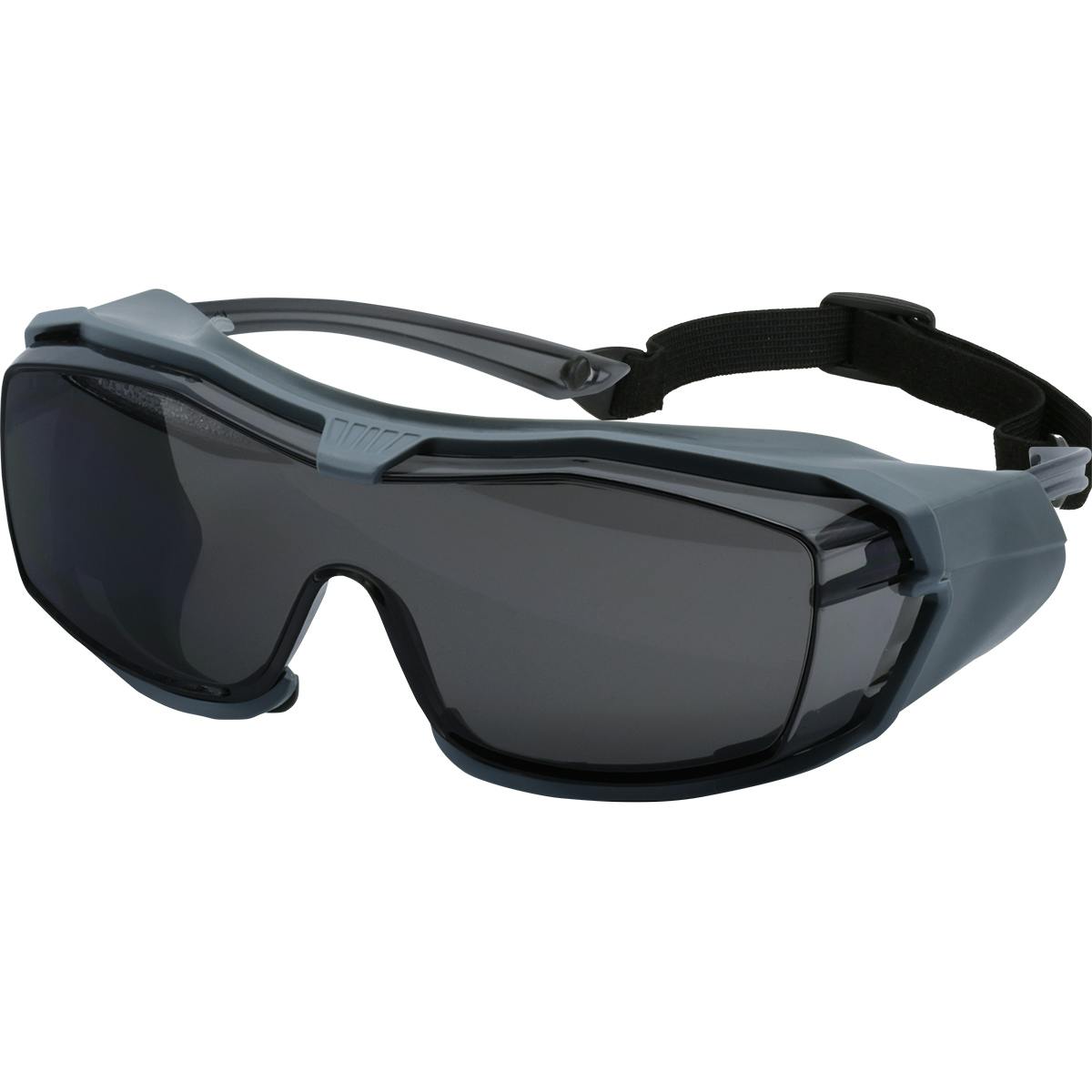 OTG Safety Glasses with Rubber Gasket, Headband, Gray Lens and Fogless® 3Sixty™ Coating, Light Gray (250-96-1551) - OS_0