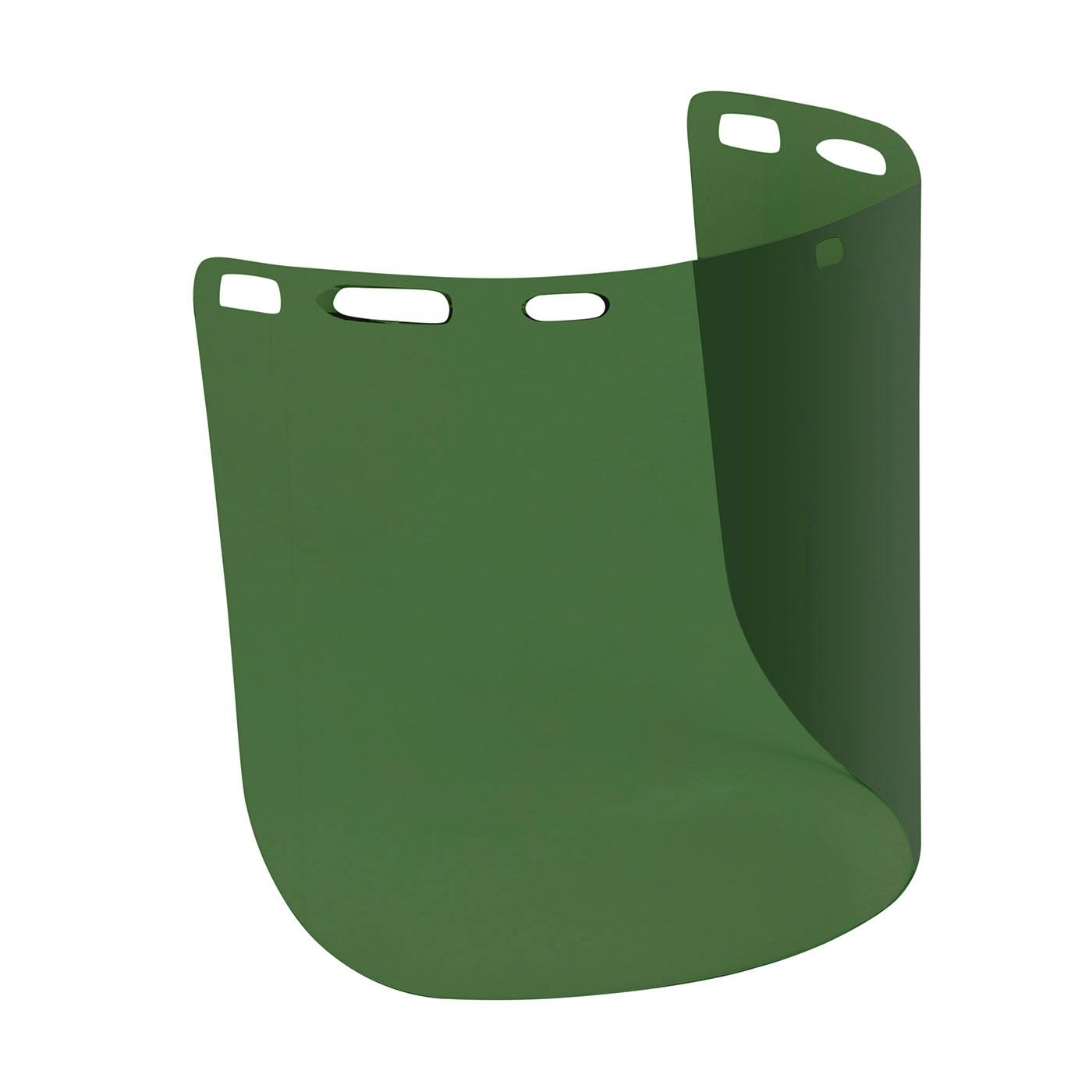 Uncoated Polycarbonate Safety Visor - Dark Green Tint, Green (251-01-7312) - OS_1