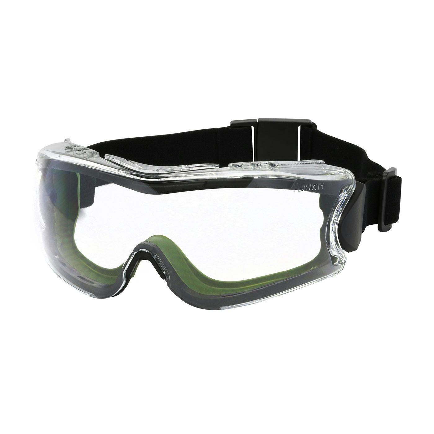 Indirect Vent Goggle with Green Body, Clear Lens and FogLess® 3Sixty™ Coating  - Elastic Strap, Green (251-63-0520) - OS_2