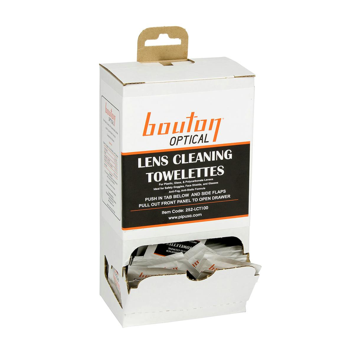 Lens Cleaning Towelette Dispenser, White (252-LCT100) - DISPLAY