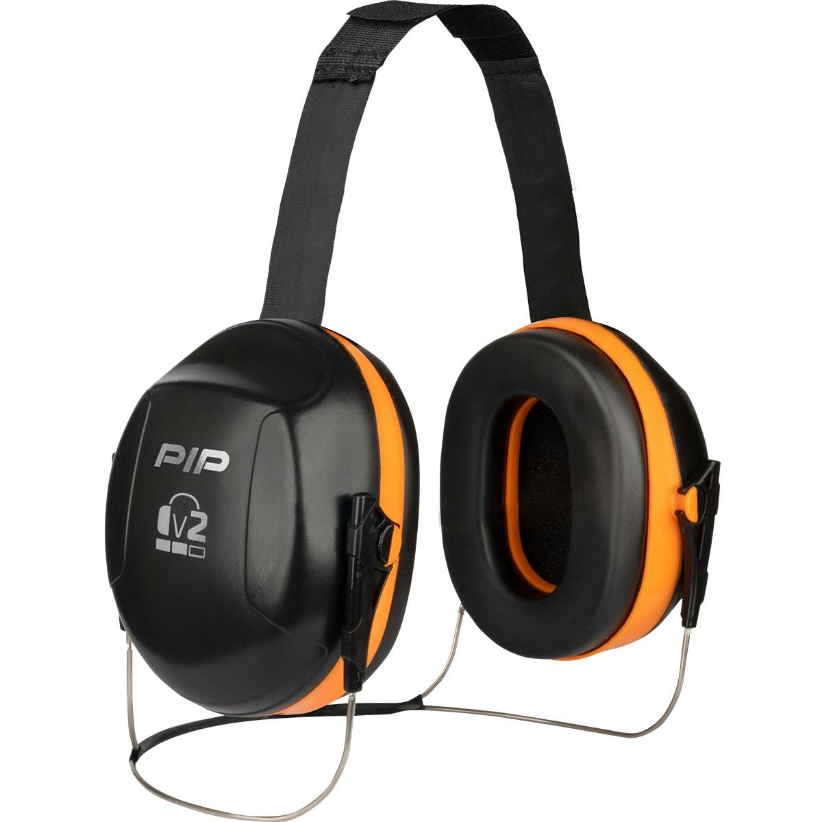 V2 Passive Ear Muff with Neckband - NRR 25, Neon Orange (263-V2NB) - OS