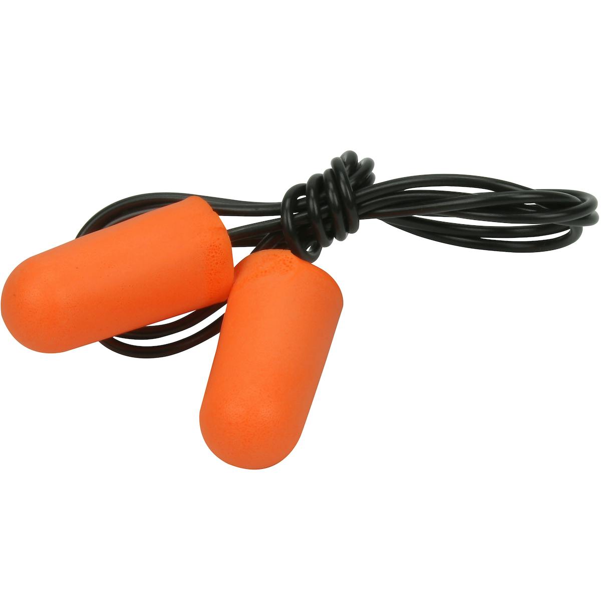 Disposable Soft Polyurethane Foam Corded Ear Plugs - NRR 32, Orange (267-HPF210C) - OS