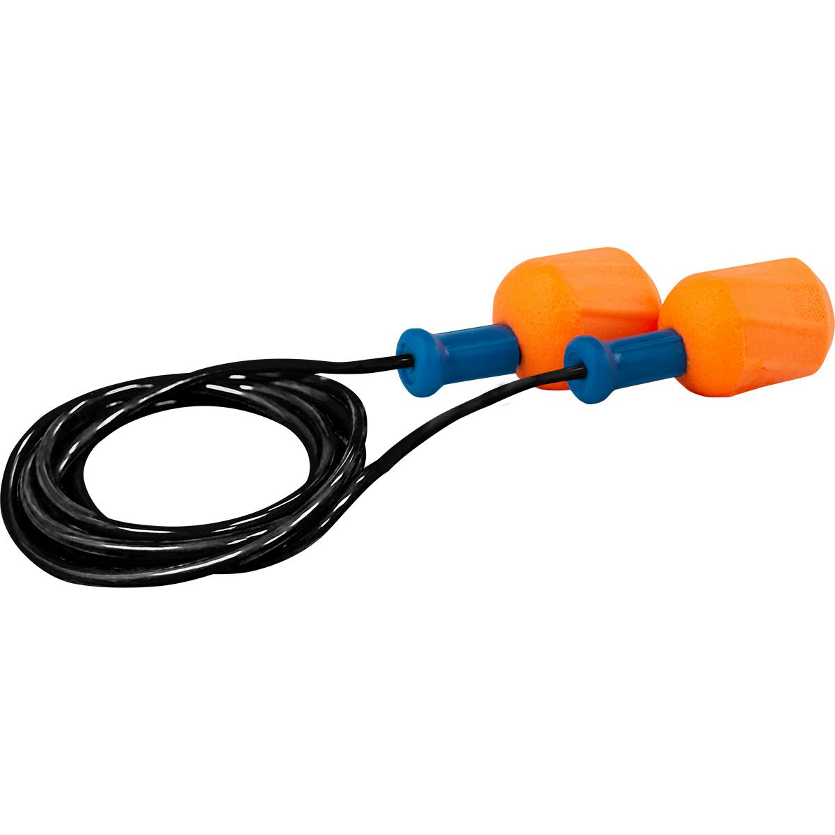 Disposable Soft Polyurethane Foam Corded Ear Plugs - NRR 30, Orange (267-HPF610C) - OS