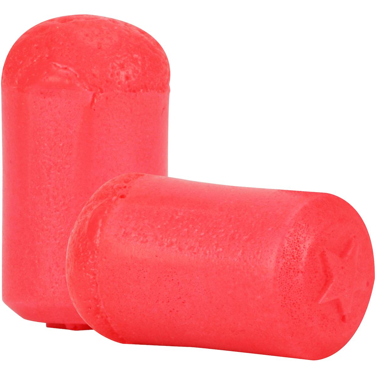 Disposable Soft Polyurethane Foam Ear Plugs - NRR 30, Red (267-HPF710) - OS_0