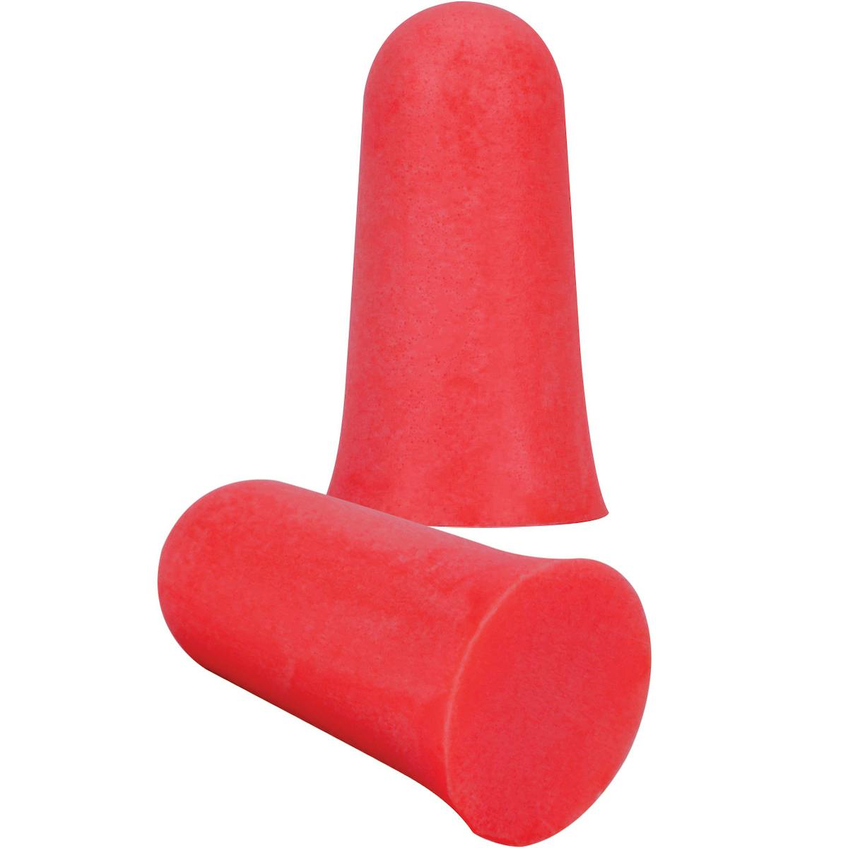 Disposable Soft Polyurethane Foam Ear Plugs - NRR 33, Red (267-HPF910) - OS_1