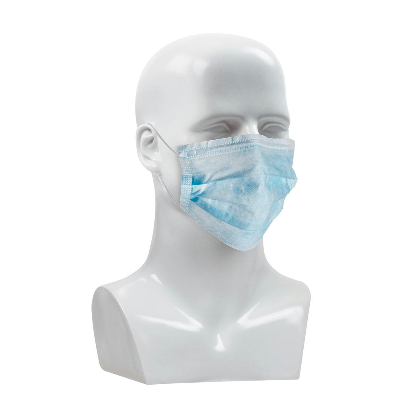 Disposable Face Mask - 50 Pack, Light Blue (270-4000) - OS_0