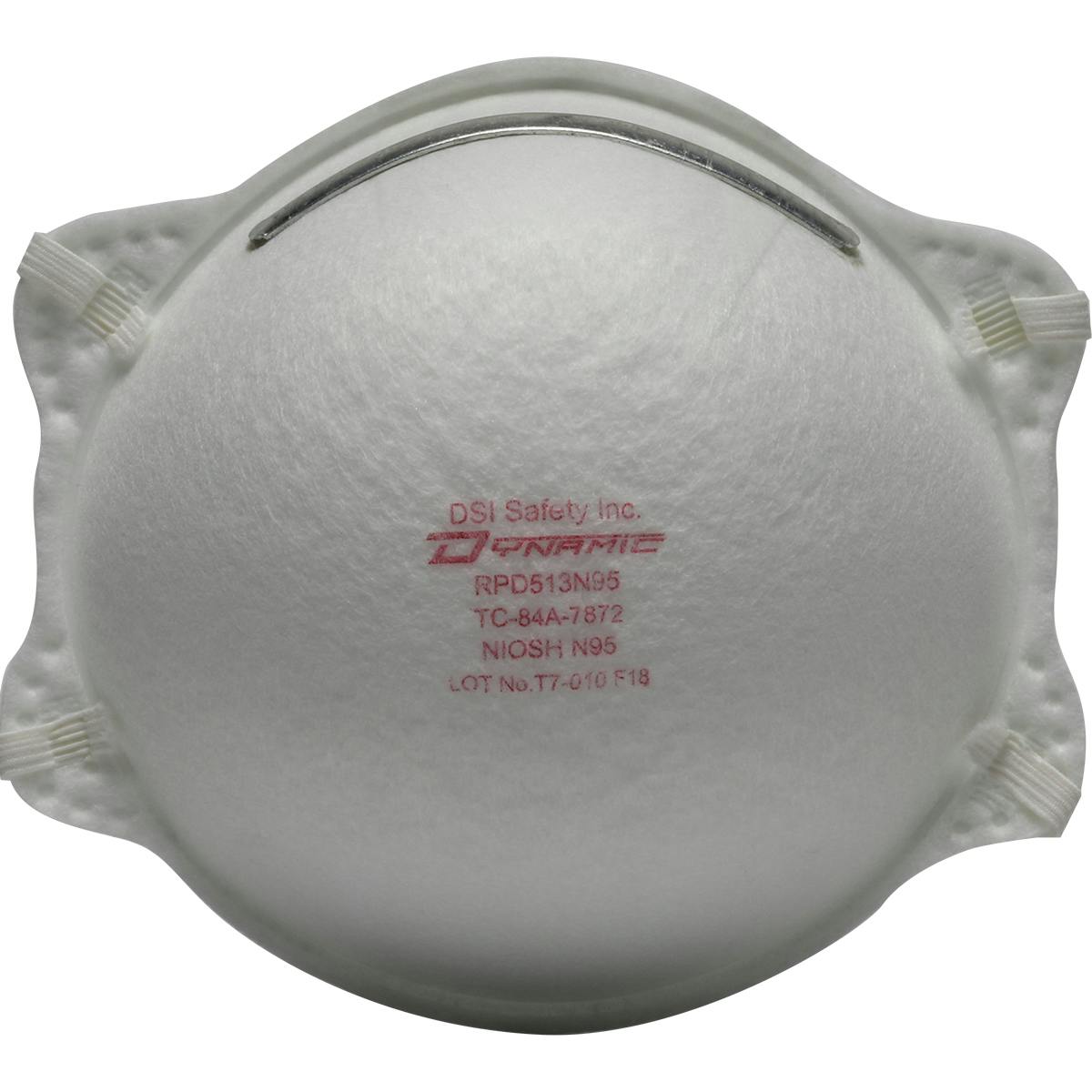 Standard N95 Disposable Respirator - 20 Pack, White (270-RPD513N95) - OS_1