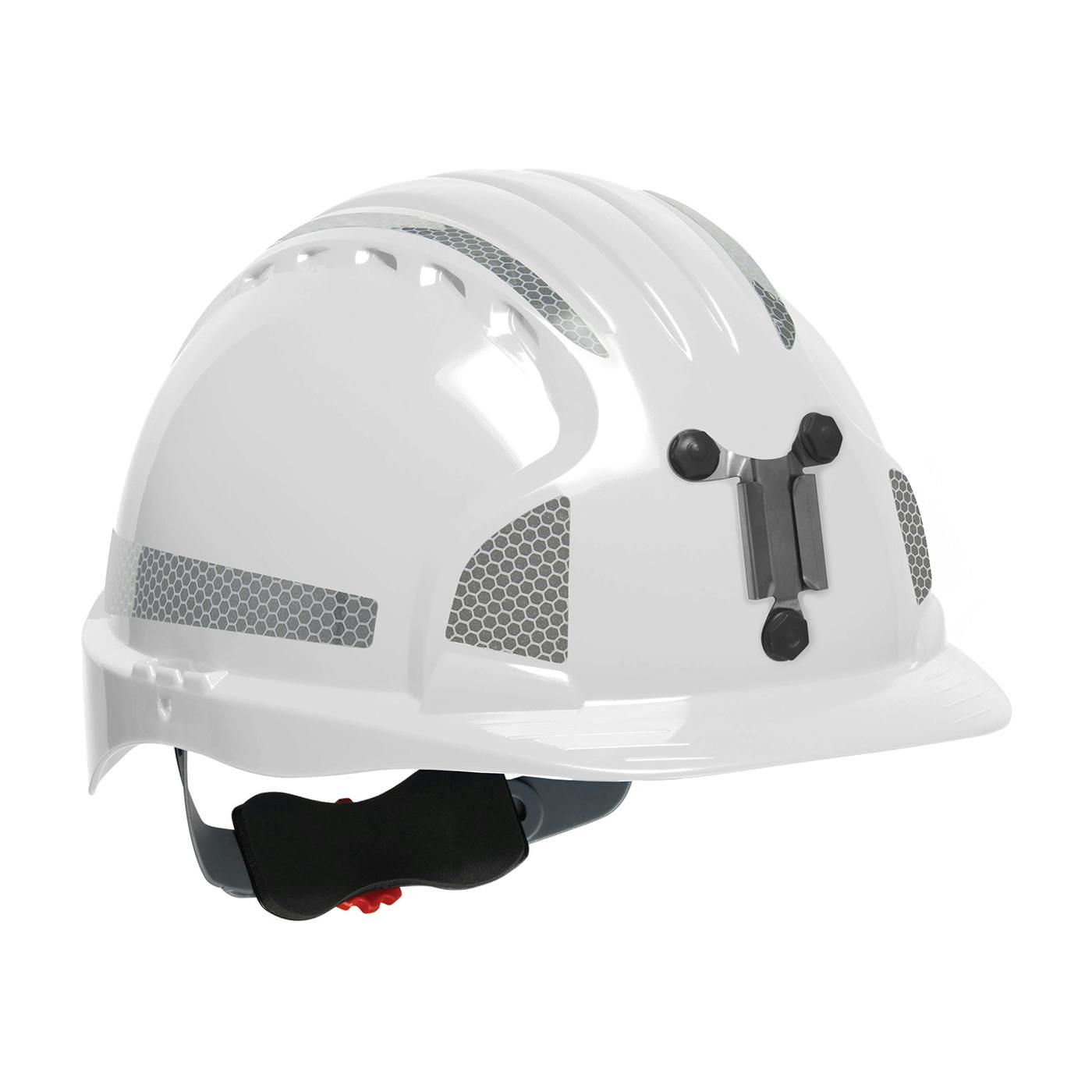 Evolution® Deluxe 6151 Standard Brim Mining Hard Hat with HDPE Shell, 6-Point Polyester Suspension, Wheel Ratchet Adjustment and CR2 Reflective Kit (280-EV6151MCR2)_0