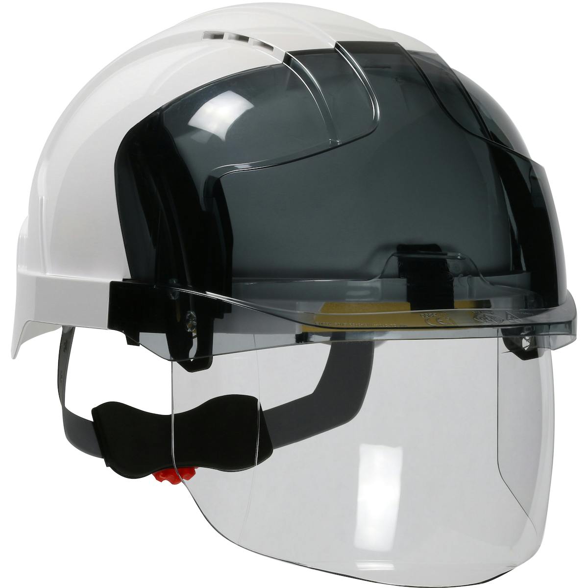 EVO® VISTAshield™ Type I, Vented Industrial Safety Helmet with Lightweight ABS Shell, Integrated ANSI Z87.1 Faceshield, 6-Point Polyester Suspension and Wheel Ratchet Adjustment (280-EVSV)_2