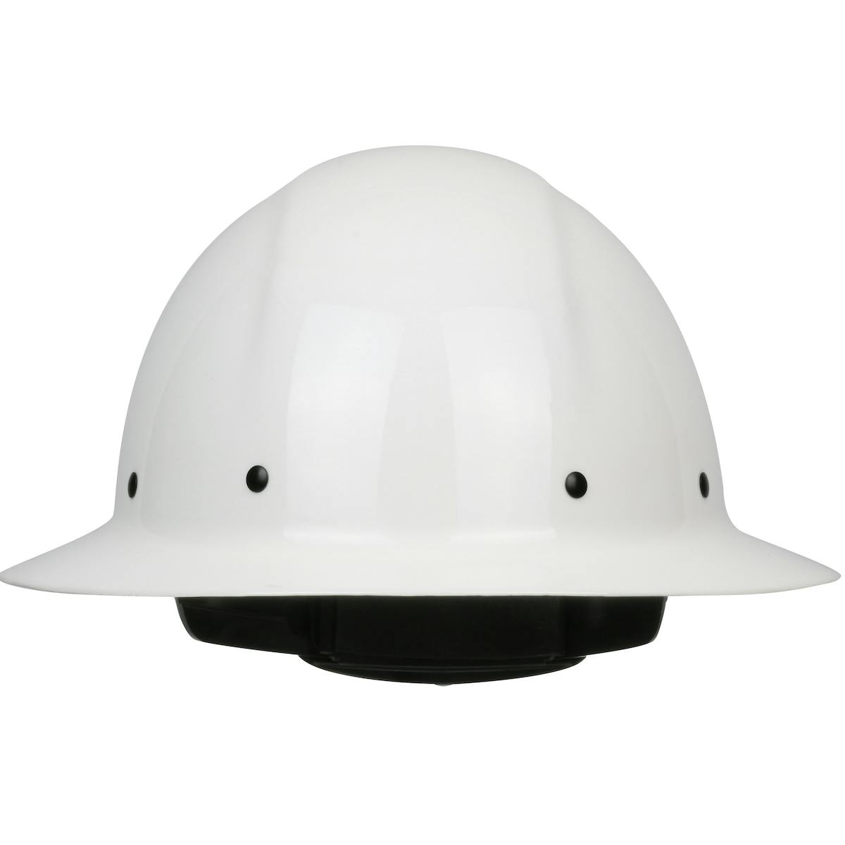 Wolfjaw™ Full Brim Smooth Dome Hard Hat with Fiberglass Resin Shell, 8-Point Riveted Textile Suspension and Wheel-Ratchet Adjustment (280-HP1481R)_1