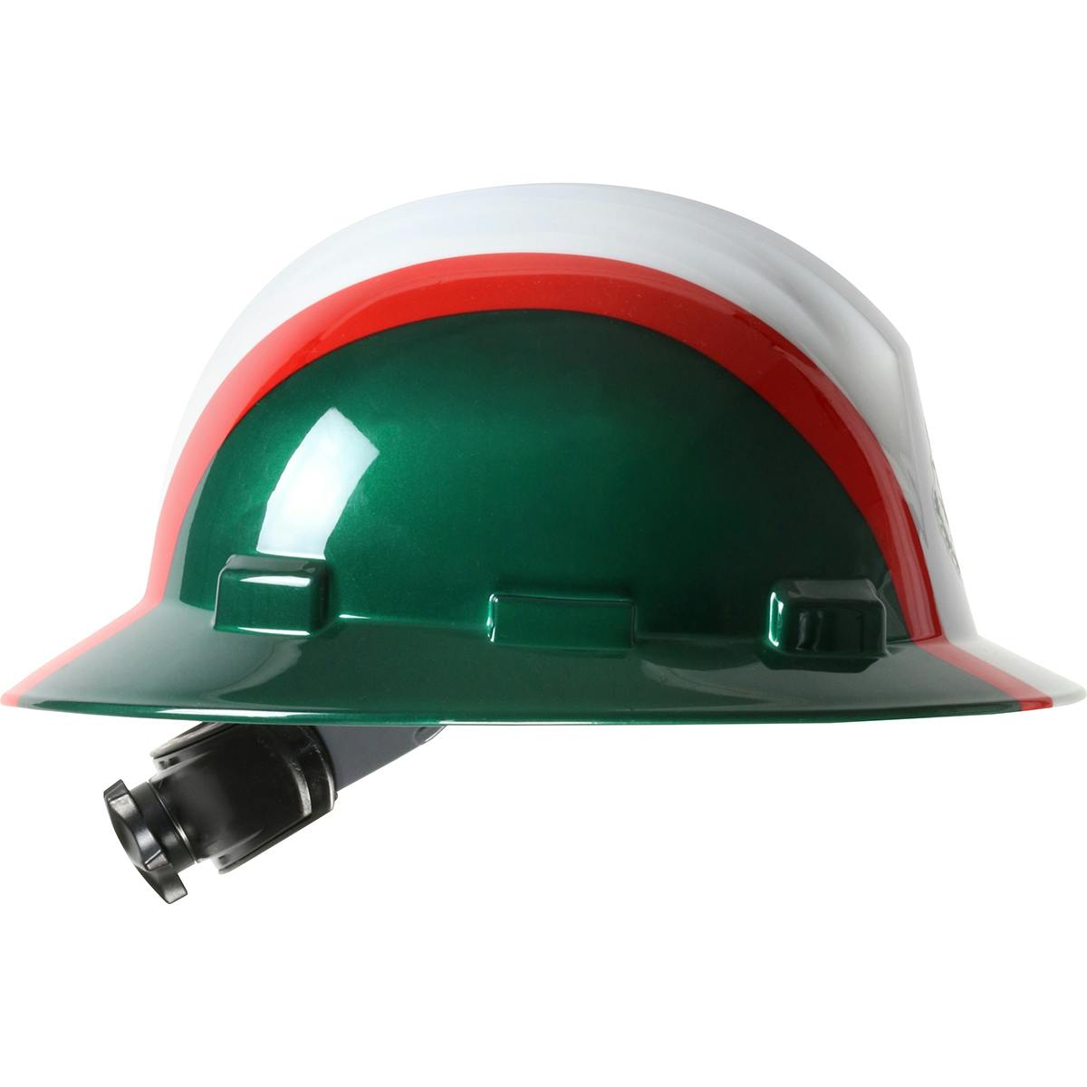Full Brim Hard Hat with HDPE Shell, 4-Point Textile Suspension Graphic Wrap and Wheel Ratchet Adjustment, White (280-HP641R-MEX) - OS_3