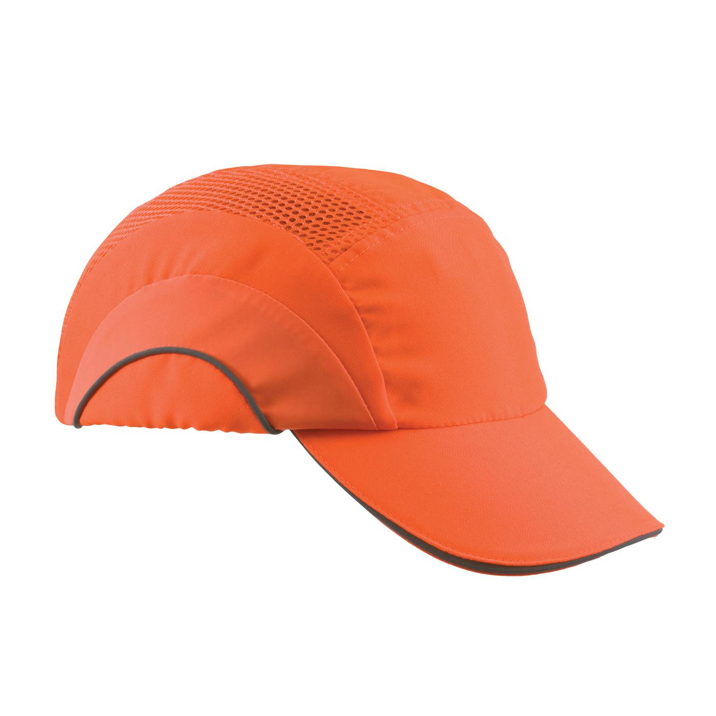 Hi-Vis Baseball Style Bump Cap with HDPE Protective Liner and Adjustable Back, Hi-Vis Orange (282-ABR170-OR) - OS