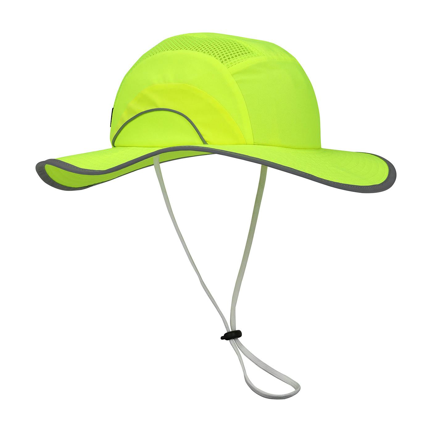 Hi-Vis Ranger Style Bump Cap with HDPE Protective Liner, Adjustable Back and Chin Strap, Hi-Vis Yellow (282-AFB375-LY) - OS_0