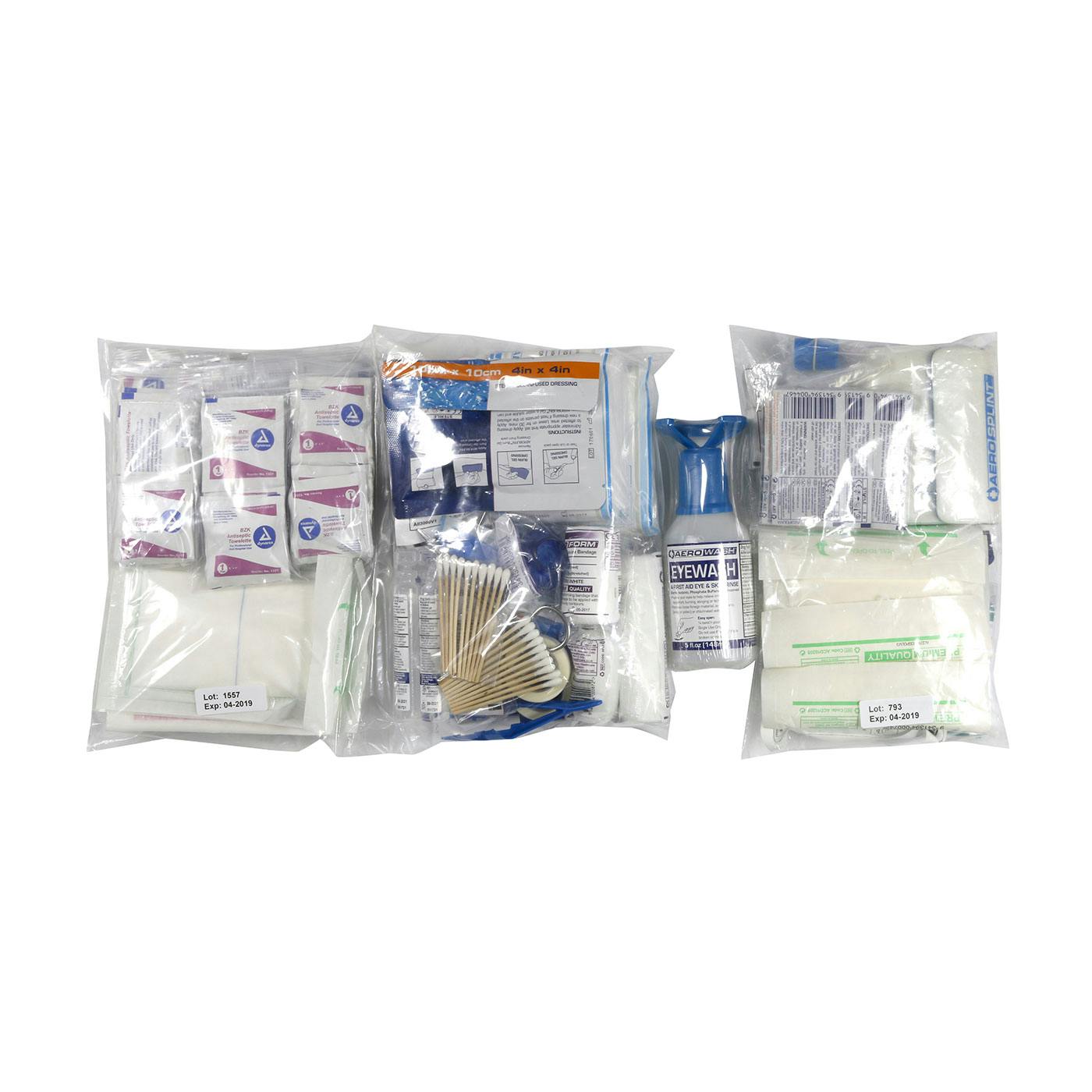 ANSI Class B First Aid Refill Pouches - 50 Person, Clear (299-15050B-RP) - KIT