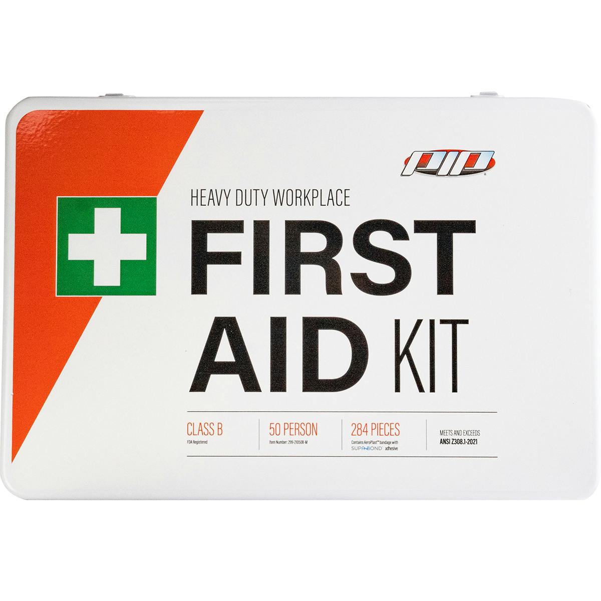 ANSI Class B Metal First Aid Kit - 50 Person, White (299-21050B-M) - KIT_1