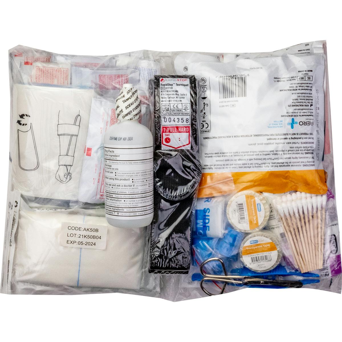 ANSI Class B First Aid Refill Pouches - 50 Person, Clear (299-21050B-RP) - KIT_0