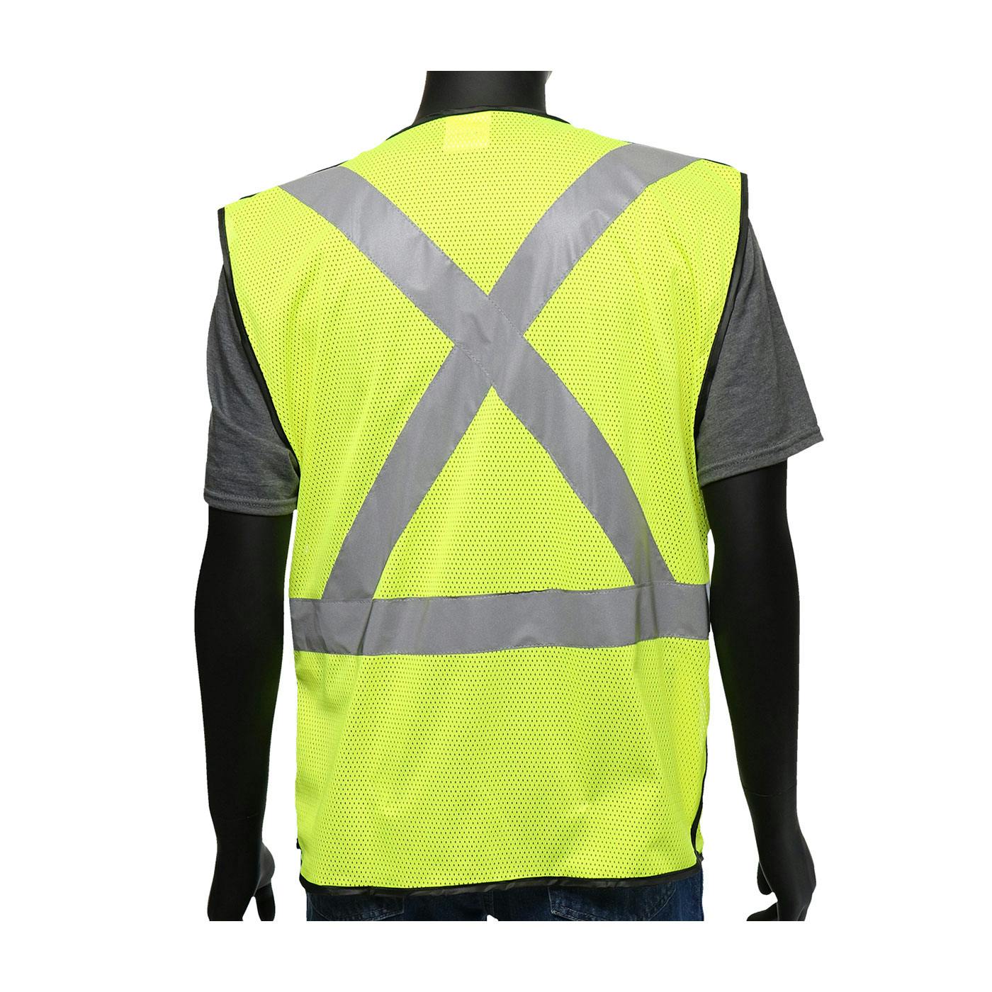 ANSI Type R Class 2 Three Pocket Expandable Mesh Breakaway Vest, Hi-Vis Yellow (47200) - OS