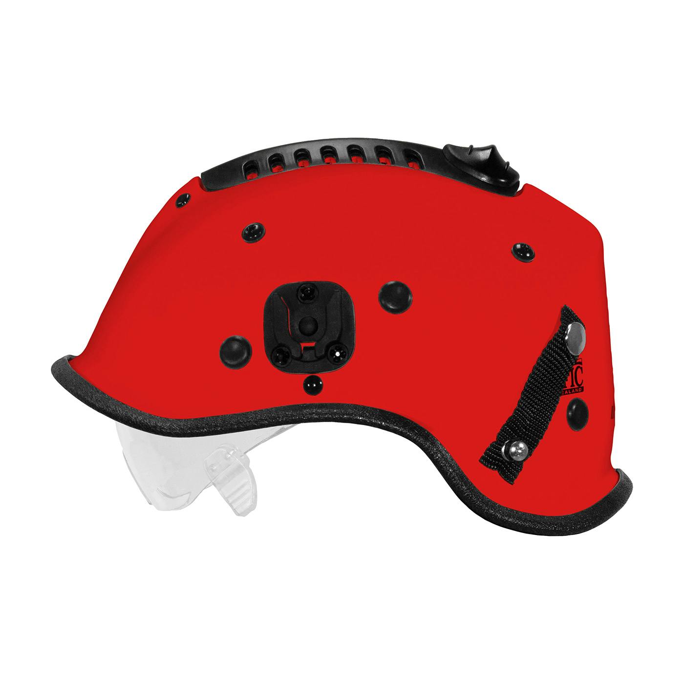 Rescue Helmet with Retractable Eye Protector and Dynamic Sealed Ventilation System™, Red (805-34XX) - OS