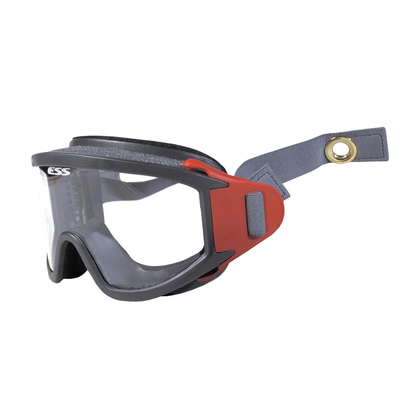 Fire & Rescue Helmet Goggle with Advanced ESS ClearZone™ FlowCoat Lens and Two-Piece Strap, Gray (937-ESS01CB-EXS) - OS
