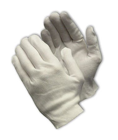 Heavy Weight Cotton Lisle Inspection Glove with Unhemmed Cuff - Ladies', White (97-541) - LADIES