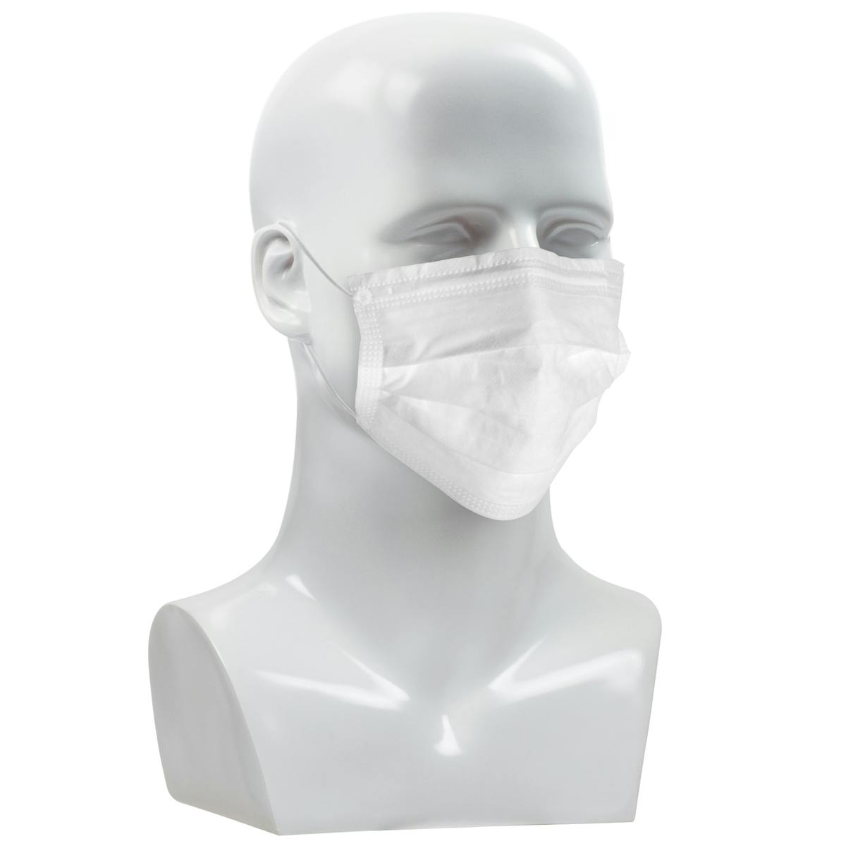 Disposable Face Mask, White (FACEMASK-3PWSOP) - OS