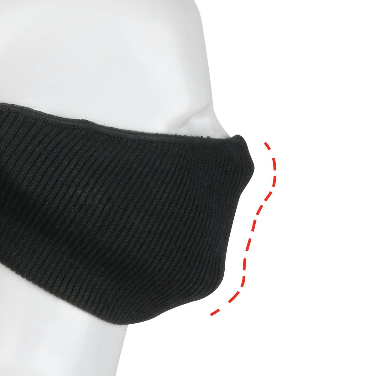 PIP® 100% Polyester 2-Ply 2x1 Ribbed Knit Face Cover (230-FPC-5)