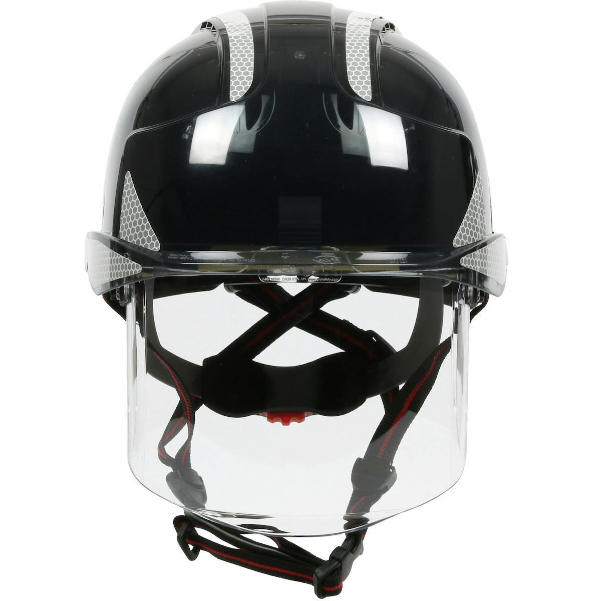 EVO® VISTA™ ASCEND™ Type I, Vented Industrial Safety Helmet with fully adjustable four point chinstrap, Lightweight ABS Shell, Integrated Faceshield, 6-Point Polyester Suspension and Wheel Ratchet Adjustment (280-EVSV-CH)_2