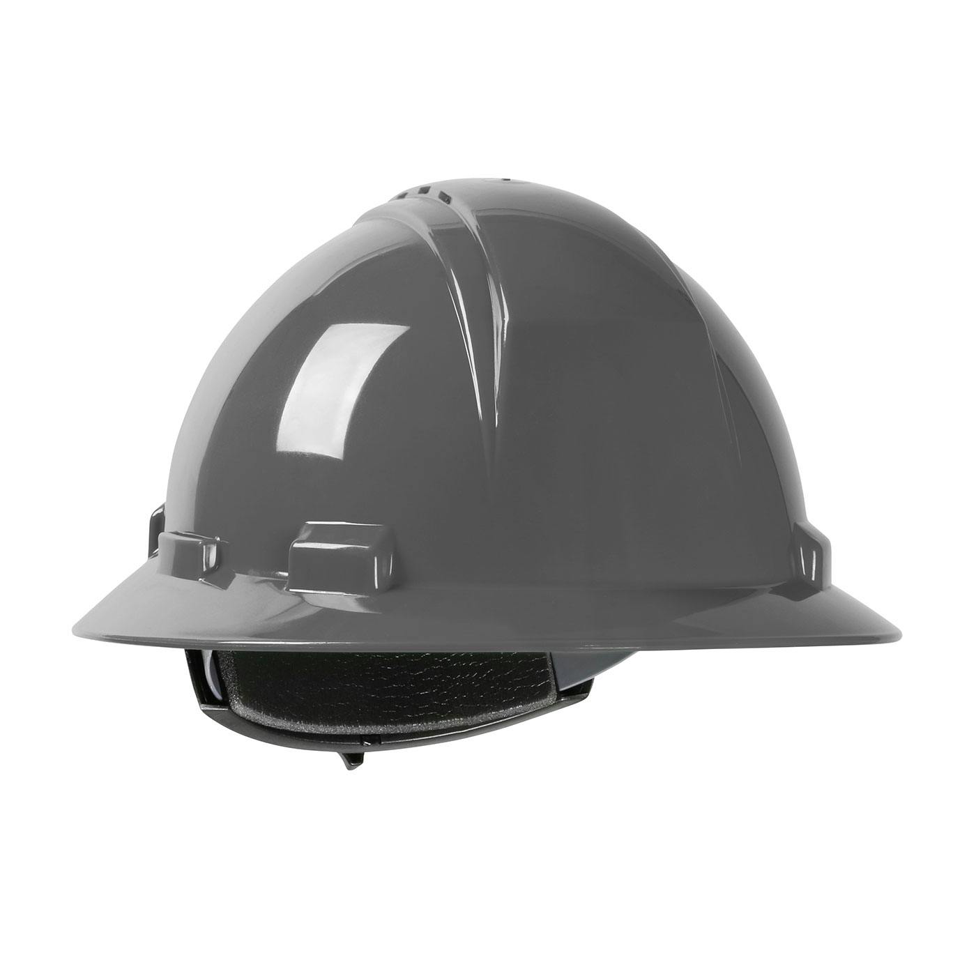 Kilimanjaro™ Vented, Full Brim Hard Hat with HDPE Shell, 4-Point Textile Suspension and Wheel Ratchet Adjustment (280-HP641RV)