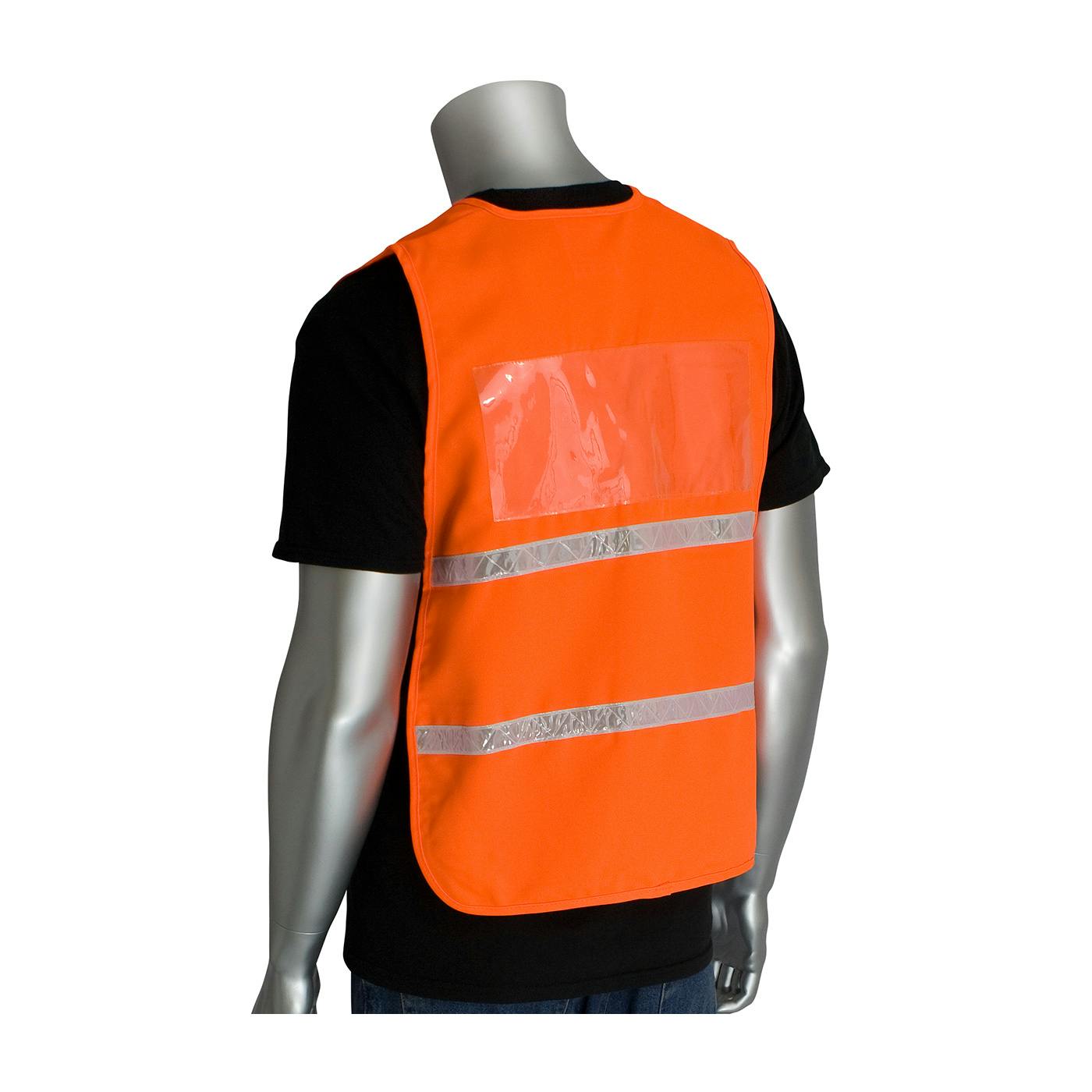 Non-ANSI Incident Command Vest - Solid Polyester, Hi-Vis Orange (300-2512)