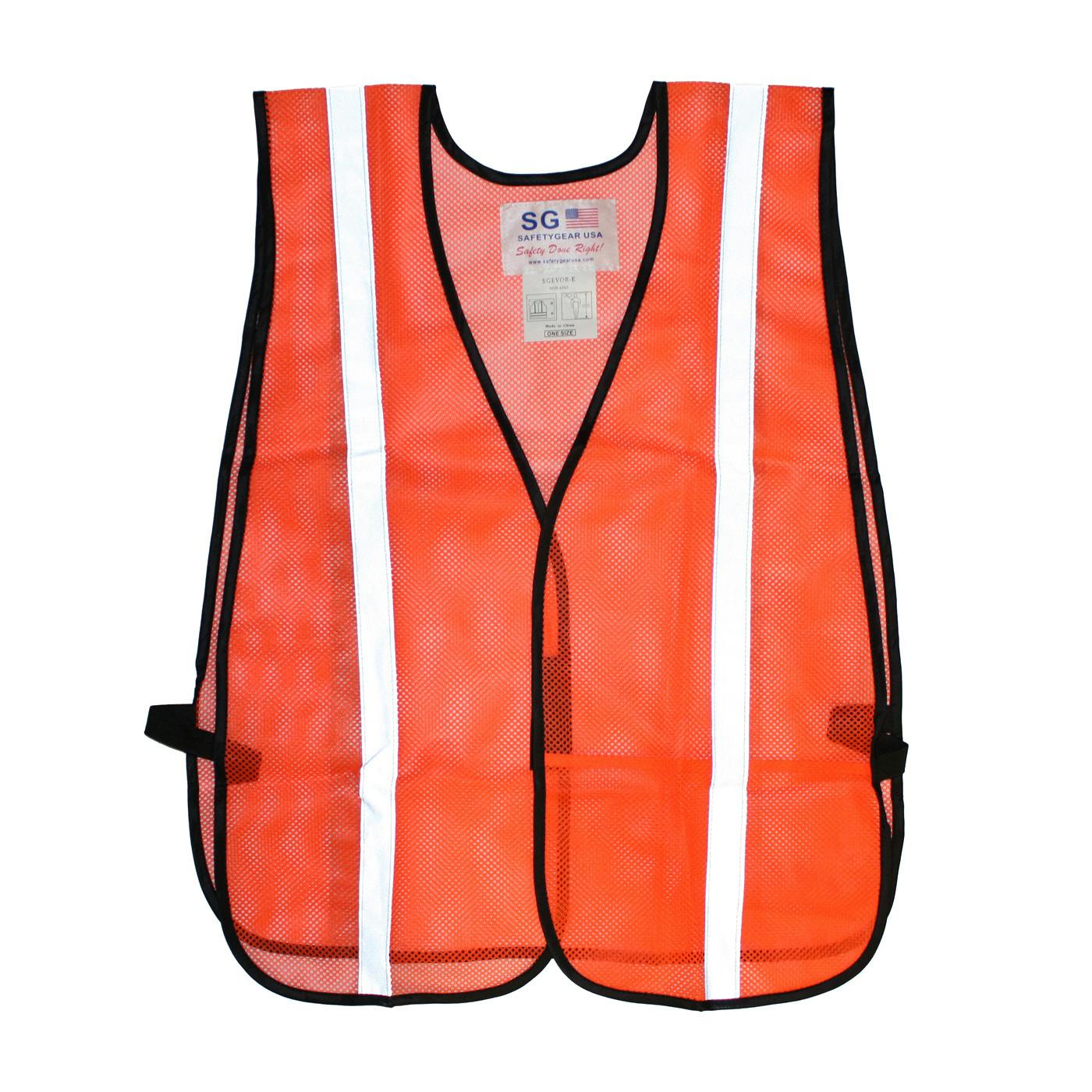 Non-ANSI One Pocket Mesh Safety Vest, Hi-Vis Orange (300-EVOR-E)_0