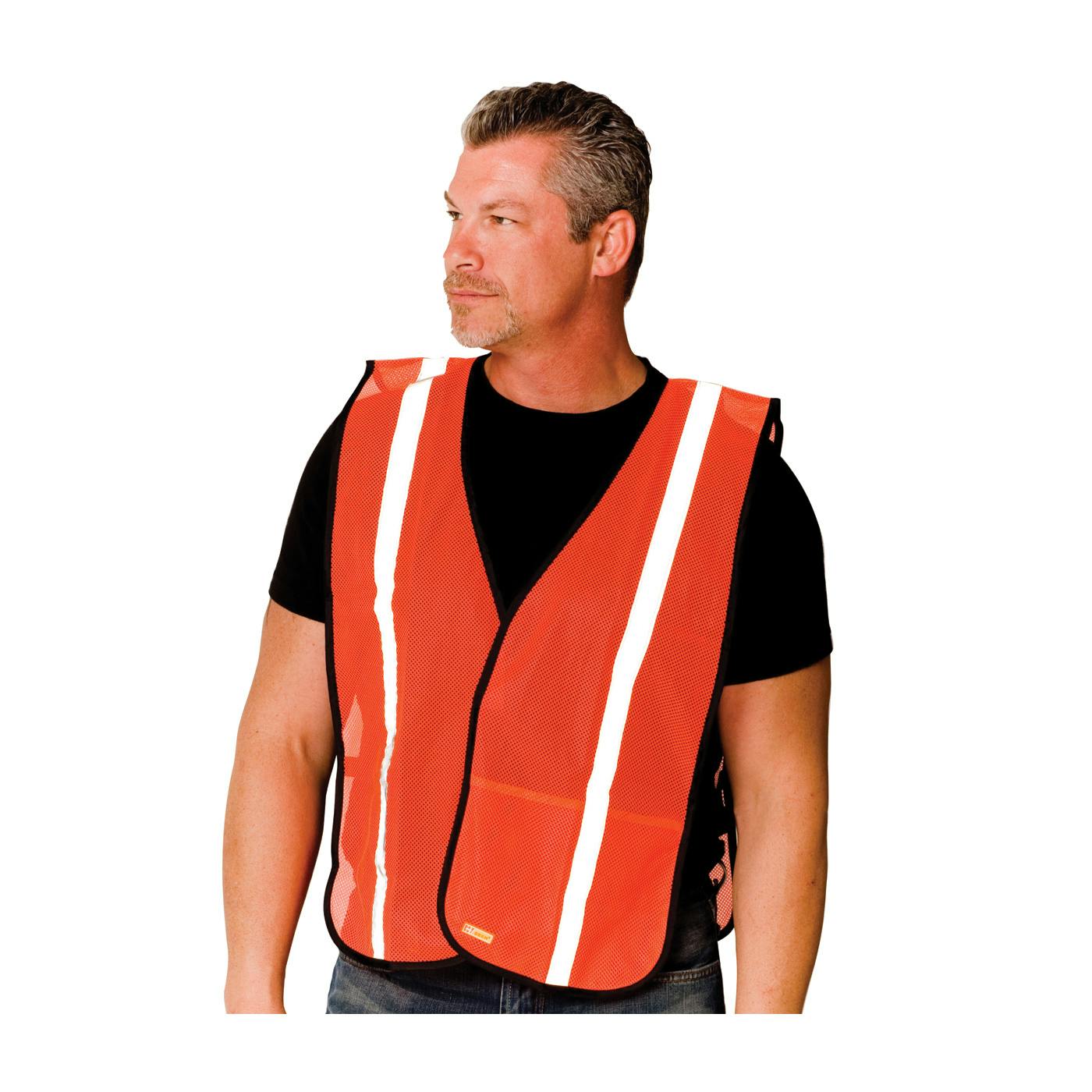 Non-ANSI One Pocket Mesh Safety Vest, Hi-Vis Orange (300-EVOR-E)_2
