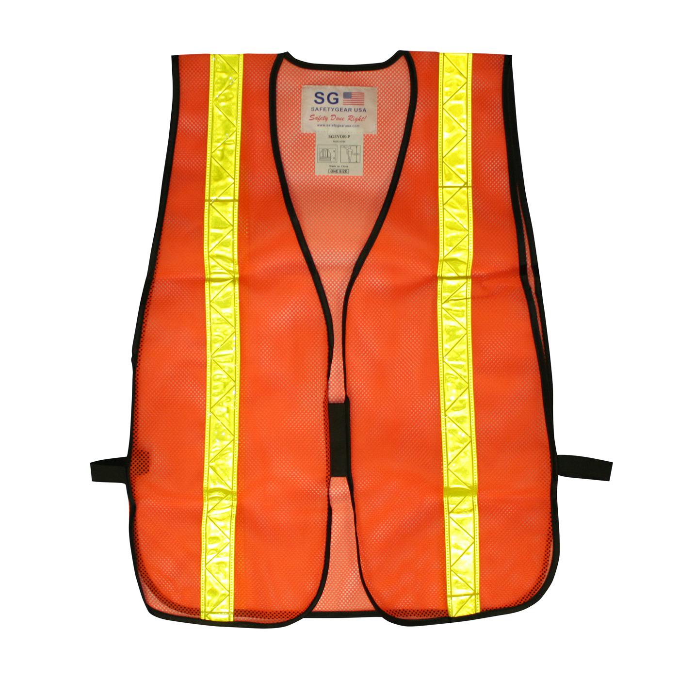 Non-ANSI Prismatic Tape Mesh Safety Vest, Hi-Vis Orange (300-EVOR-P)_0