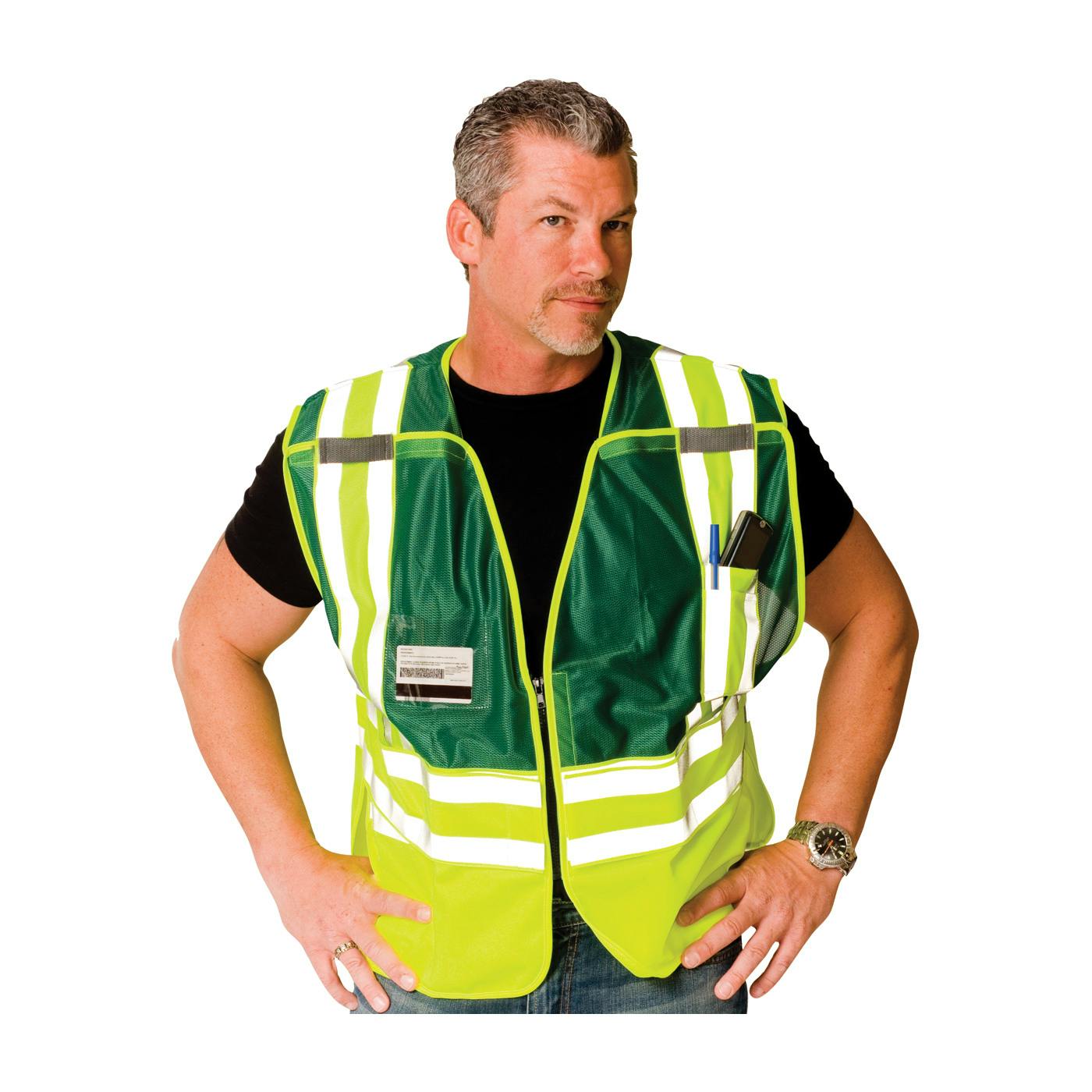 ANSI Type P Class 2 Incident Command Safety Vest, Green (302-PSV-GRN)_2
