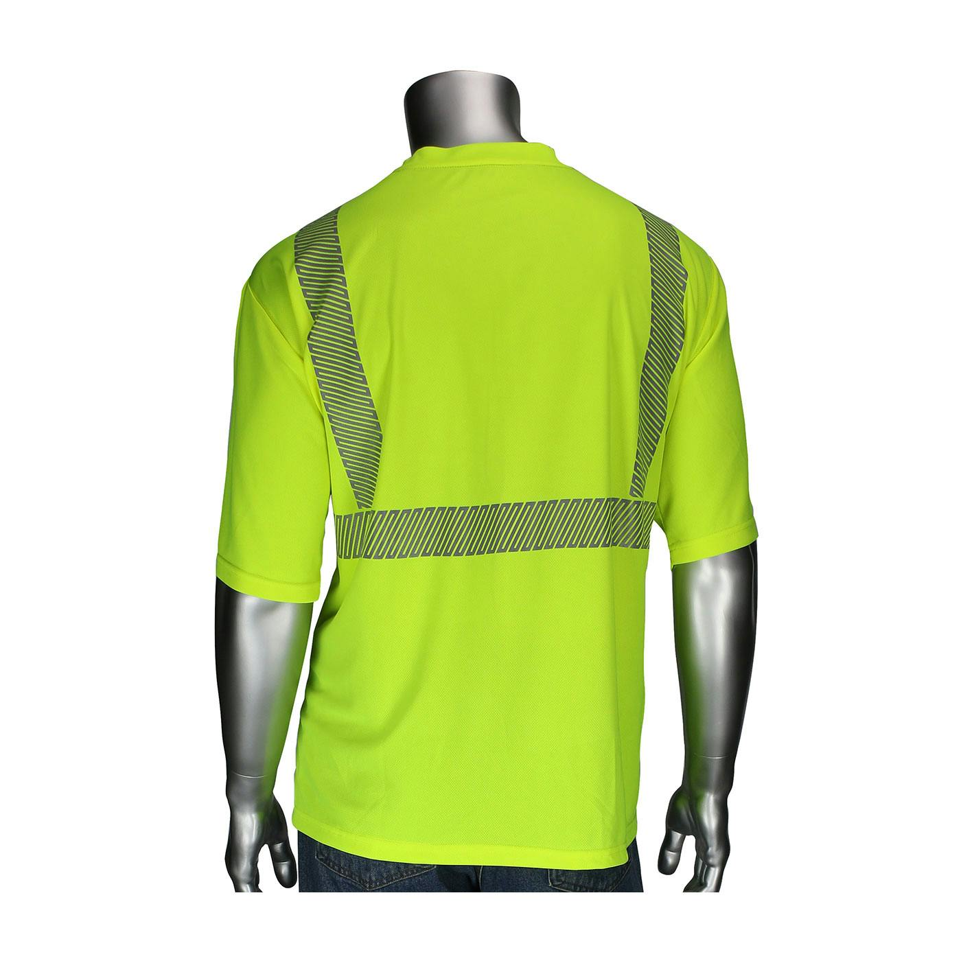 ANSI Type R Class 2 Short Sleeve T-Shirt with Black Bottom Front, Hi-Vis Yellow (312-1275B)_0