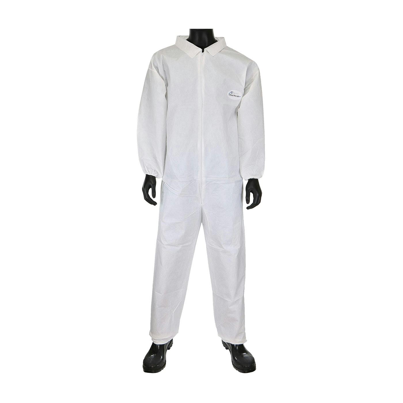 PosiWear UB Coverall with Elastic Wrist & Ankle 56 gsm, White (3702)
