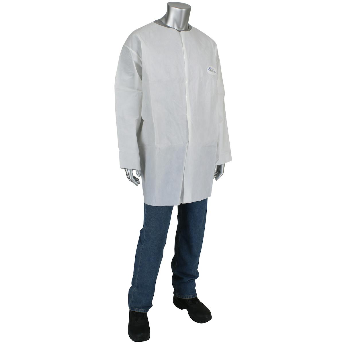 PosiWear UB - Lab Coat with No Pockets 56 gsm, White (3718)