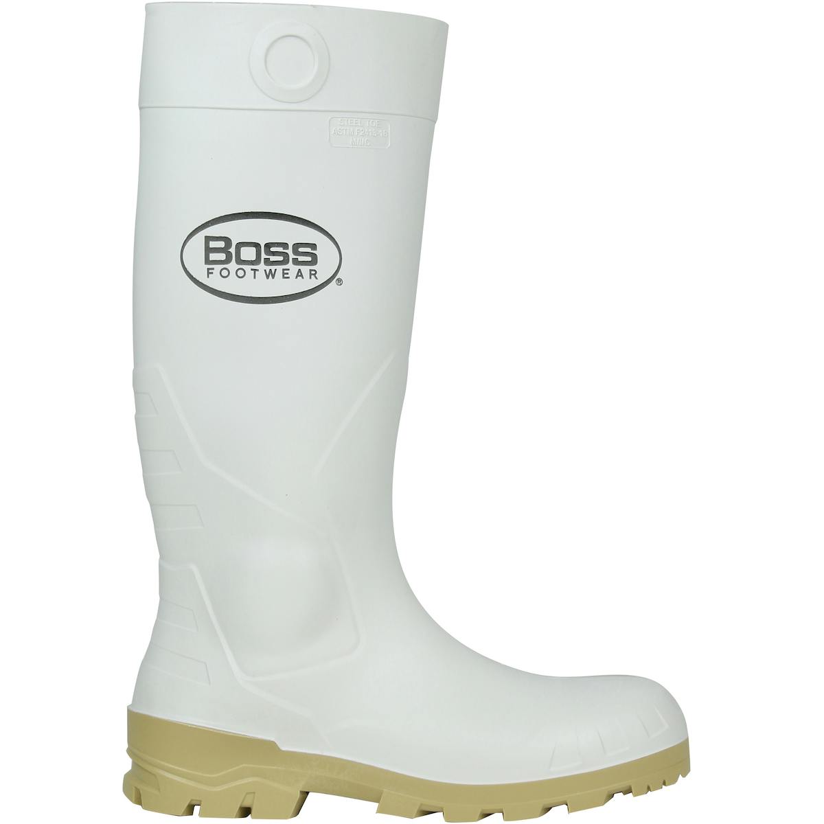 16" White PVC Plain Toe Boot, White (380-900)_1