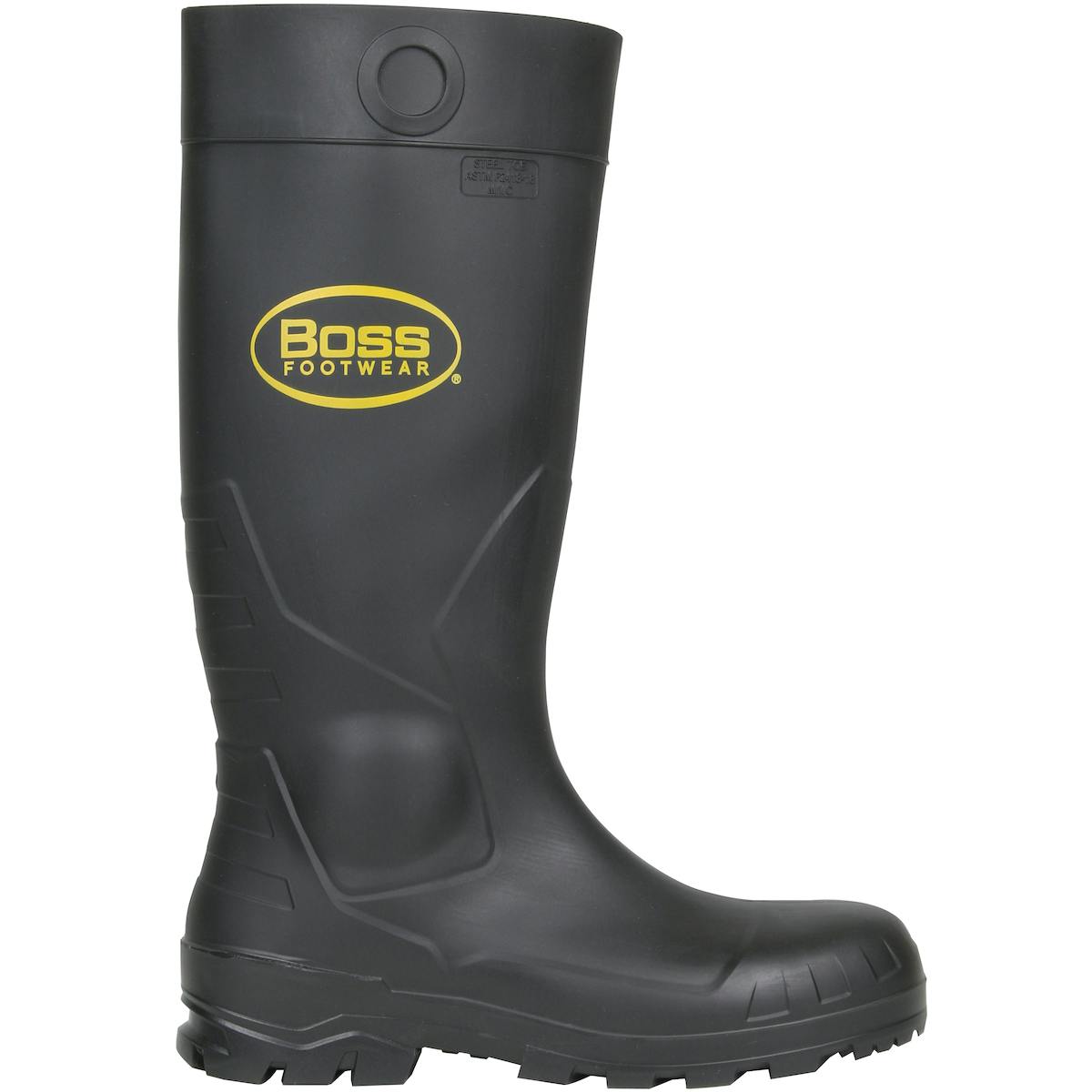 Black PVC Full Safety Steel Toe and Midsole Boot, Black (383-820)_1