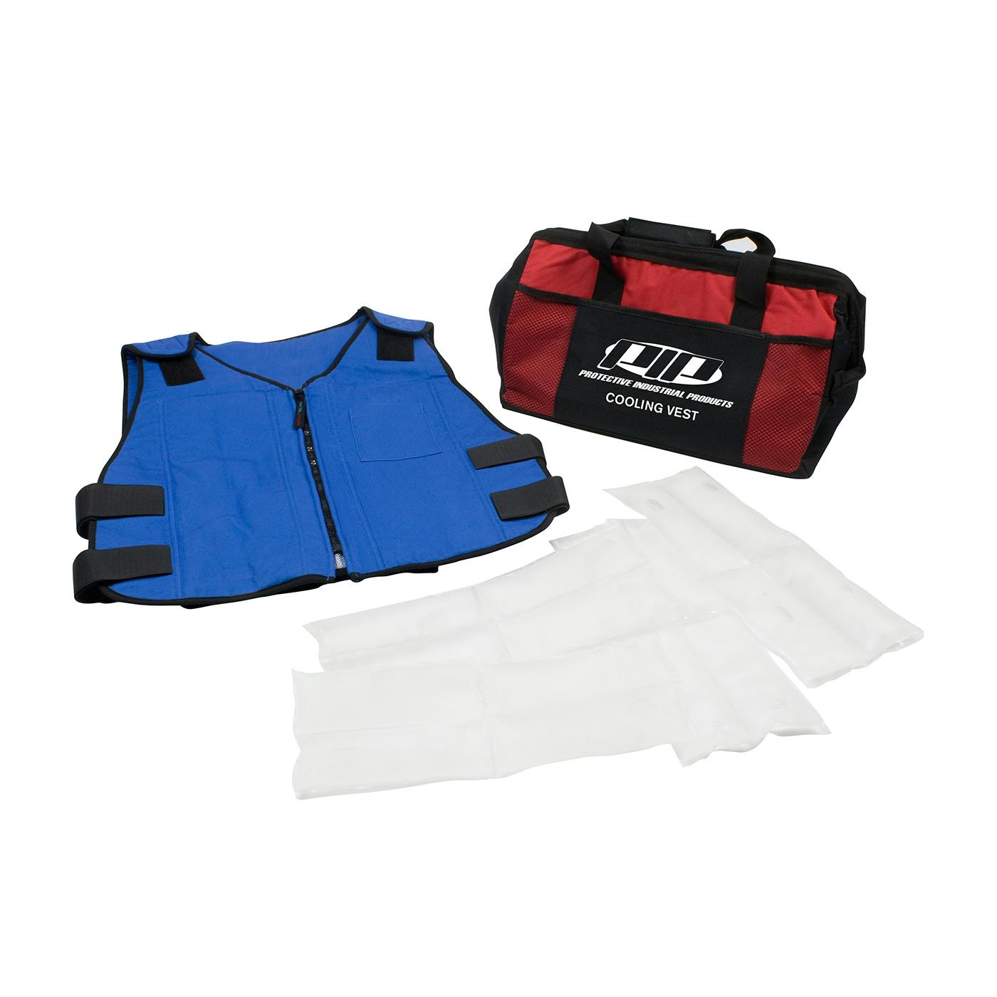 Premium Phase Change Active Fit Cooling Vest with Insulated Cooler Bag, Blue (390-EZSPC)_1