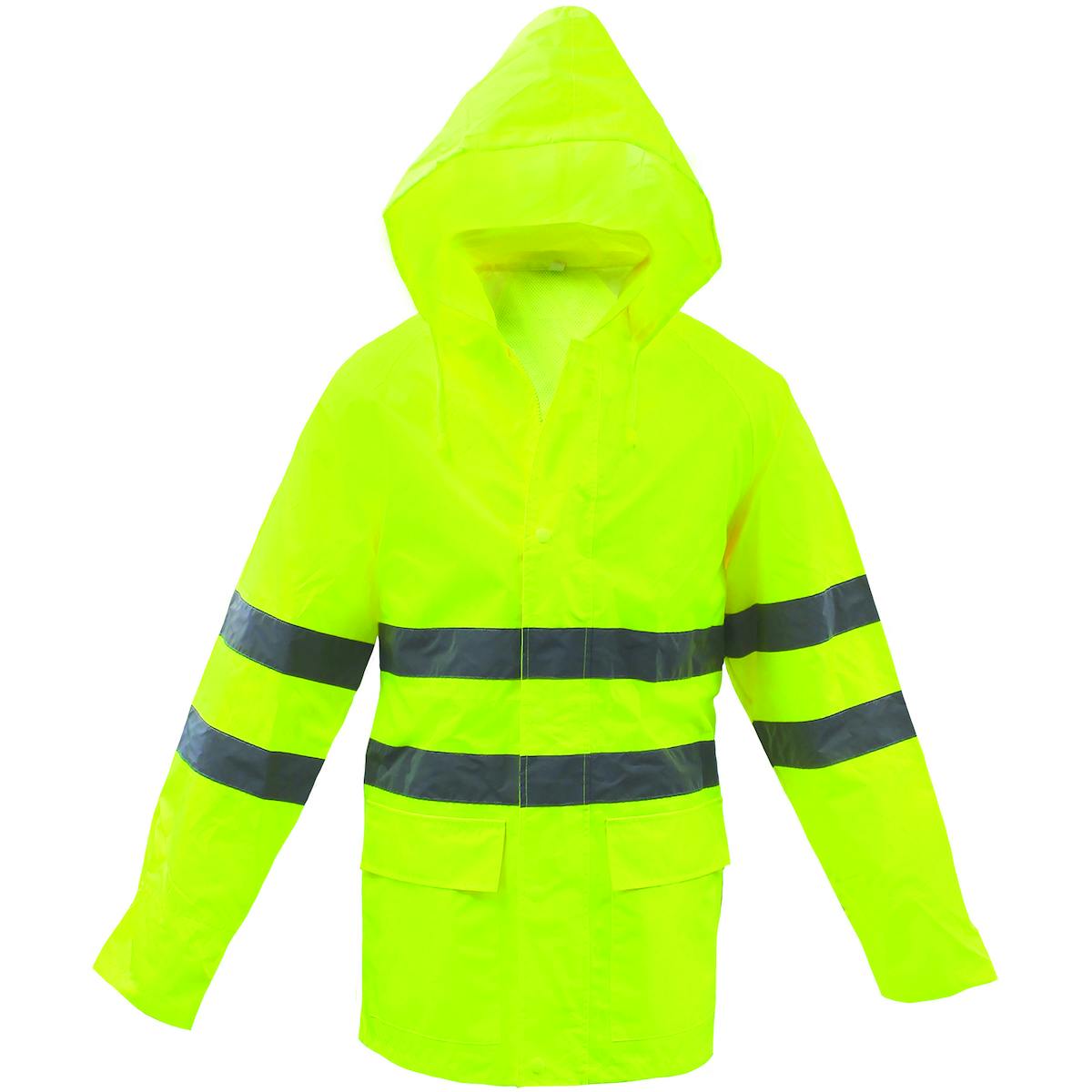 Type P Class 3 Waterproof Breathable Rain Jacket, Hi-Vis Yellow (3NR5000)_0
