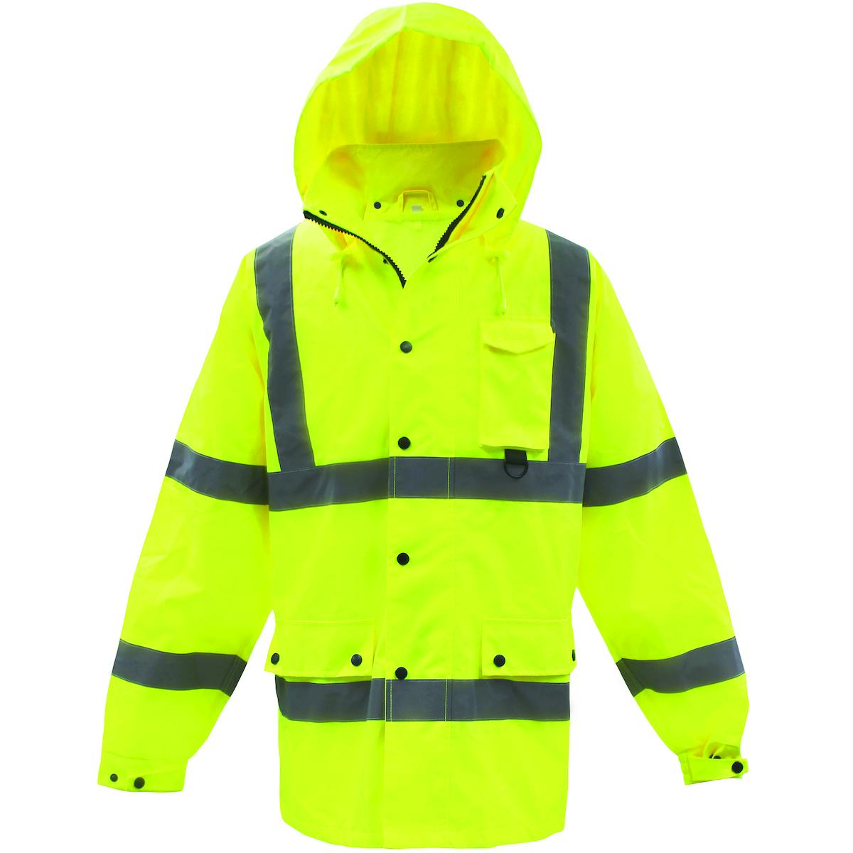 ANSI Type R Class 3 Heavy Duty Waterproof Breathable Jacket, Hi-Vis Yellow (3NR6000)_0